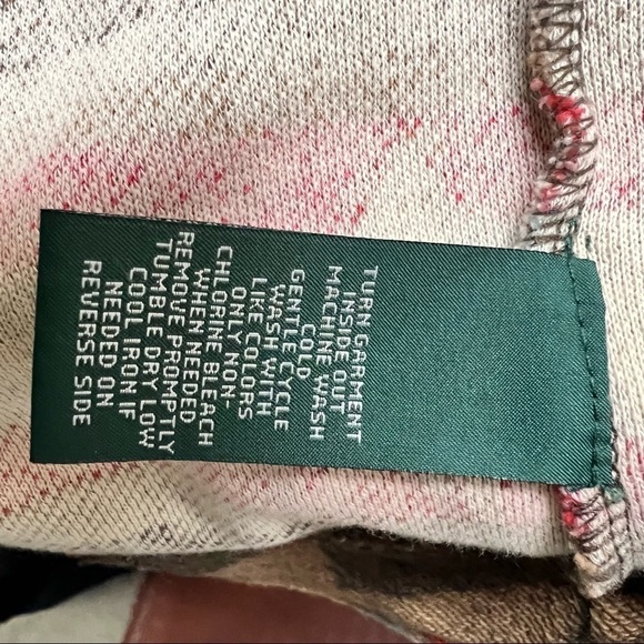 RALPH LAUREN JEANS SHERPA COLLAR NATIVE PRINT LIGHTWEIGHT ZIP JACKET SIZE MEDIUM - Picture 12 of 15